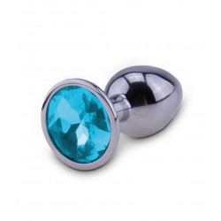 Metalowy korek analny z niebieskim kryształem rozmiar M RelaXxxx