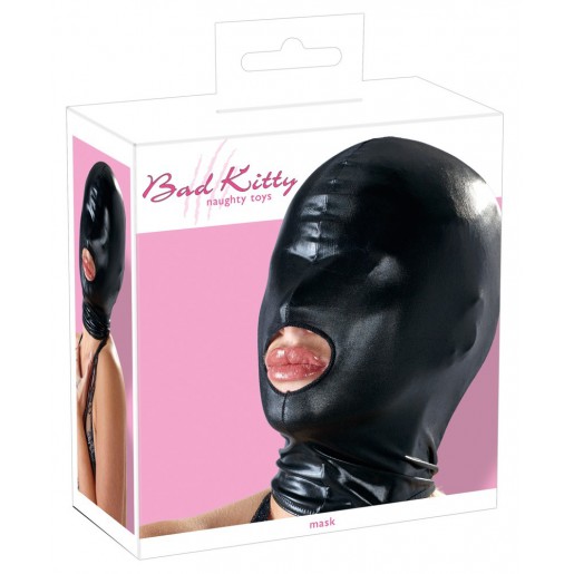 Czarna maska z wetlooku Bad Kitty
