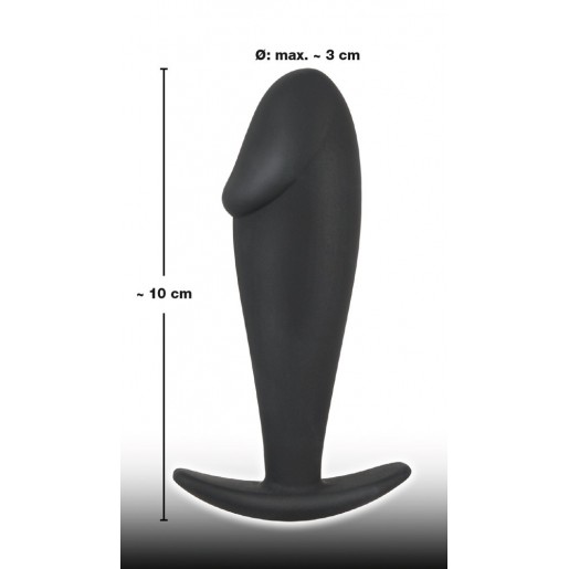 Czarny silikonowy korek analny Black Velvets 10cm