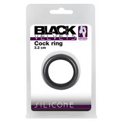 Czarny silikonowy pierścień na penisa Black Velvets