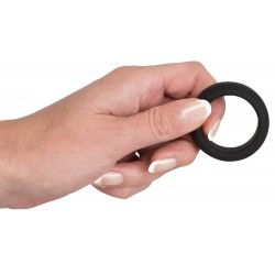 Czarny silikonowy pierścień na penisa Black Velvets