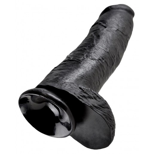 Czarne dildo z przyssawką King Cock 30,5cm