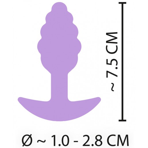 Fioletowy korek analny w kształcie stożka Cuties