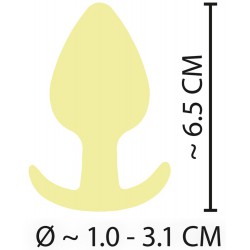 Żółty korek analny w kształcie stożka Cuties