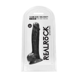 Czarne dildo z przyssawką RealRock 23cm