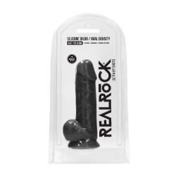 Czarne dildo z przyssawką RealRock 21,6cm