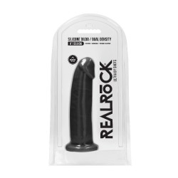 Czarne silikonowe dildo z przyssawką RealRock 22,8cm