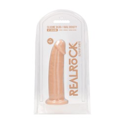 Cieliste silikonowe dildo z przyssawką RealRock 22,8cm