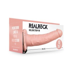 Cieliste dildo strap-on dla mężczyzn RealRock 24,5cm