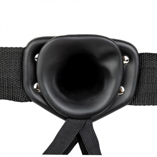 Czarne dildo strap-on dla mężczyzn RealRock 15,5cm