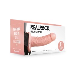 Cieliste dildo strap-on dla mężczyzn RealRock 15,5cm