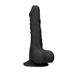 Czarne dildo z przyssawką RealRock 17cm