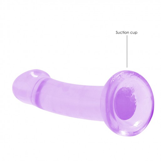 Fioletowe silikonowe dildo z przyssawką RealRock 17cm