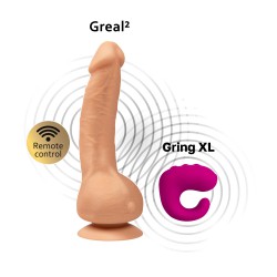 Cielitsty wibrator w kształcie penisa Greal 2 Gvibe