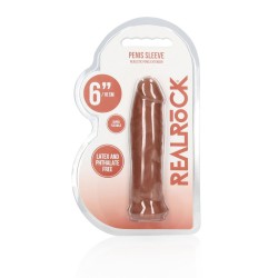 Karmelowa realistyczna nakładka na penisa RealRock 16cm