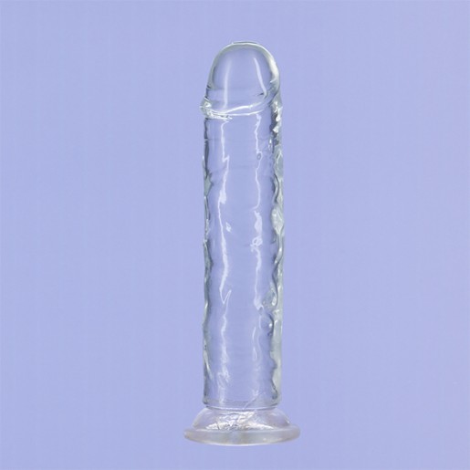 Elastyczne pionowe dildo z przyssawką Addiction Crystal 18cm