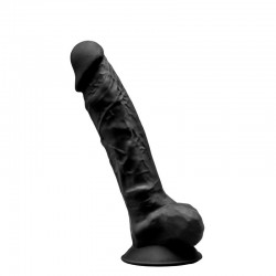 Realistyczne czarne dildo z przyssawką Silexd 23cm