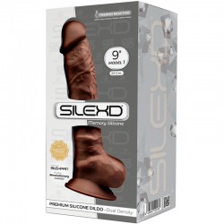 Realistyczne brązowe dildo z przyssawką Silexd 23cm