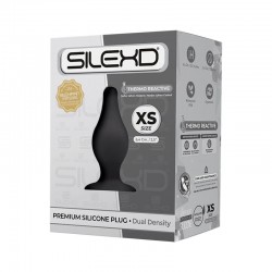 Czarna silikonowa zatyczka analna rozmiar XS Silexd