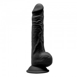 Realistyczne czarne dildo z przyssawką Silexd 24cm