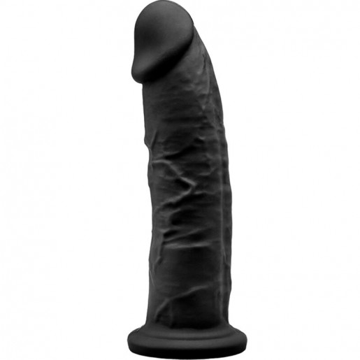Realistyczne czarne dildo z przyssawką Silexd 19,2cm