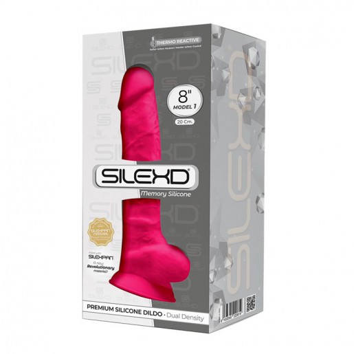 Realistyczne różowe dildo z przyssawką Silexd 20cm