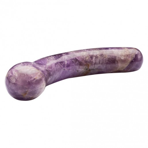 Dildo do punktu G z fioletowego ametystu La Gemmes