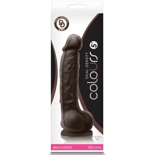 Dildo dwuwarstwowe Colours 17,5 cm brązowe