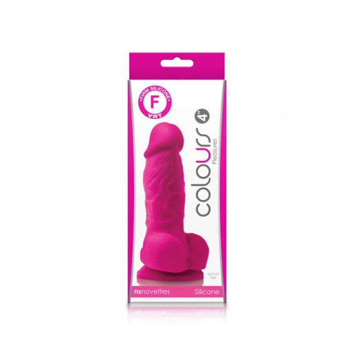 Dildo silikonowe Colours Pleasures 9,5 cm róż