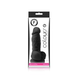 Dildo silikonowe Colours Pleasures 9,5 cm czarne