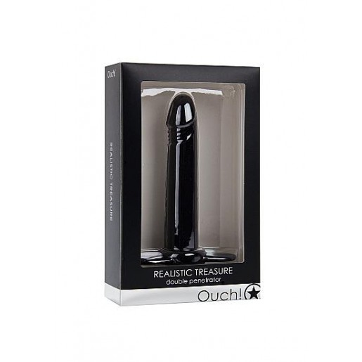 Dildo OUCH podwójna penetracja15cm czarne