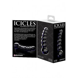 Czarne szklane dildo Icicles nr 66