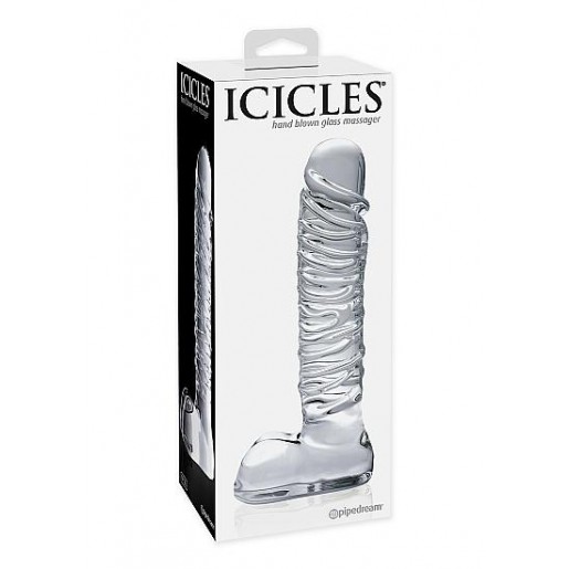 Realistyczne szklane dildo Icicles nr 63