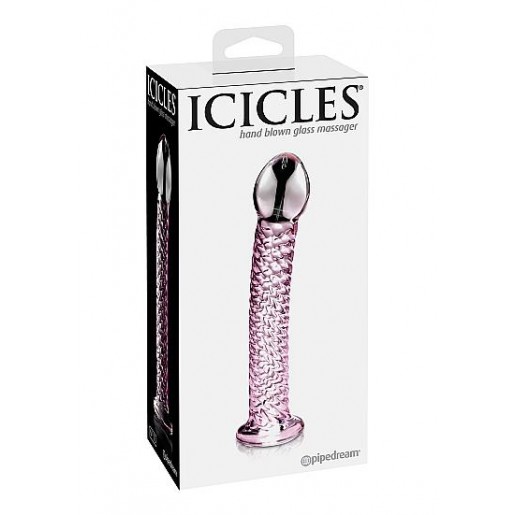 Szklane dildo Icicles nr 53 różowe