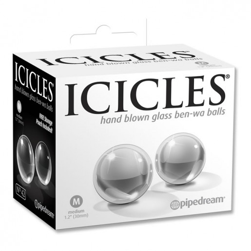 Szklane kulki gejszy Ben Wa Icicles nr 42 średnie