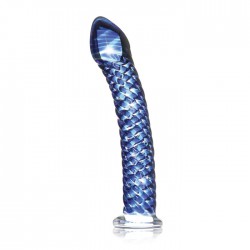 Szklane niebieskie dildo Icicles nr 29