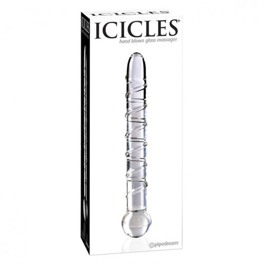 Szklane dildo Icicles nr 1 przeźroczyste