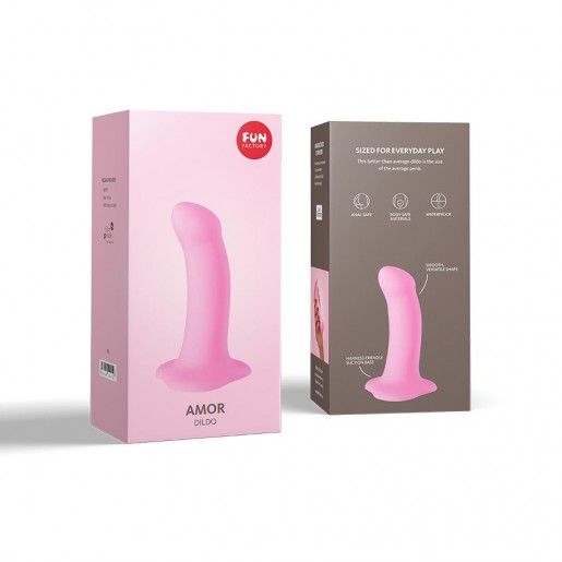 Dildo z przyssawką FUN FACTORY Amor cukierkowy różowy