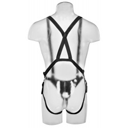 Dildo z uprzężą King Cock Hollow Strap-On Suspender System 28 cm