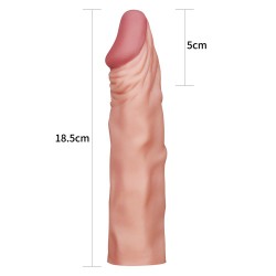 Cielista nakładka na penisa Lovetoy Pleasure X-Tender 18,5cm