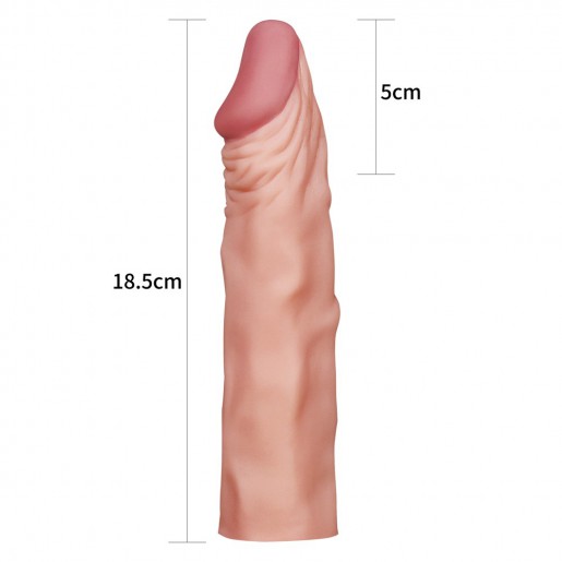 Cielista nakładka na penisa Lovetoy Pleasure X-Tender 18,5cm