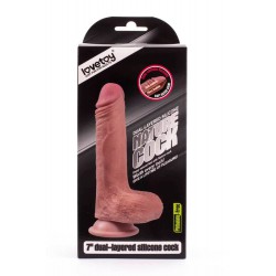 Elastyczne dildo z przyssawką LOVETOY Dual 18cm