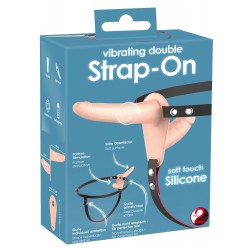 Damskie dildo na uprzęży Strap-On z wibracjami