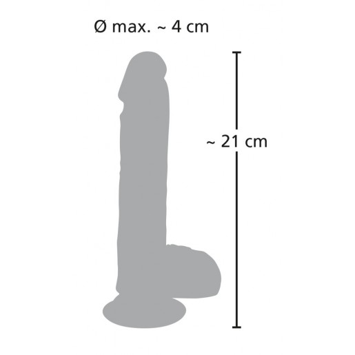 Realistyczne dildo 21 cm z funkcją pchnięcia