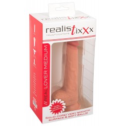 Cieliste dildo z przyssawką Realistixxx 21,7cm