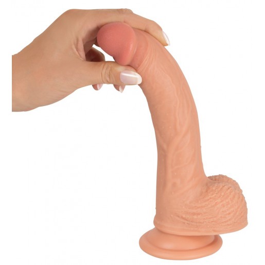 Cieliste dildo z przyssawką Realistixxx 21,7cm