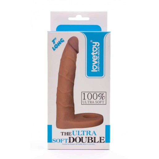 Dildo analne z pierścieniem na penisa LOVETOY The Ultra Soft Double