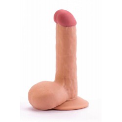 Dildo z przyssawką i jądrami LOVETOY The Ultra Soft Dude