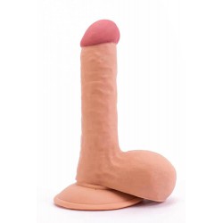 Dildo z przyssawką i jądrami LOVETOY The Ultra Soft Dude