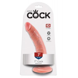 Cieliste dildo z przyssawką King Cock 18cm